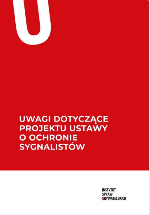 Uwagi do projektu ustawy o sygnalistach